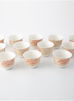 Buy porcelain Saudi coffee cups set 12 pieces in Saudi Arabia