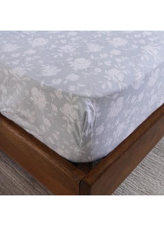 Buy Burgeon 200 Tc 3-Piece Queen Fitted Sheet 160X200+33Cm - Sage in UAE