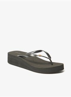 Buy Women Solid Flip Flops with Flatform Heels in UAE