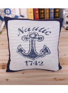 Buy Fish Shaped Cotton and Linen Pillow Nautical Theme Cushions Lifebuoy Sailboat,Anchor, Rope Heart, Pentagram Mediterranean Style Nursery Stuffed Animal Pillow Coastal Throw Pillows in UAE