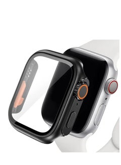 Buy Smart Watch Protector Case for Apple Watch, Change From Series 5 6 8 7 45mm Appearance Upgrade to Ultra 49mm Frame PC + Tempered Glass Accessories (Black) in Egypt