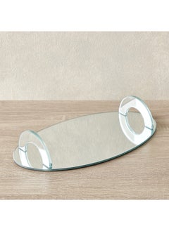 Buy Briar Clear Decorative Glass Tray 36 x 6 x 20 cm in Saudi Arabia