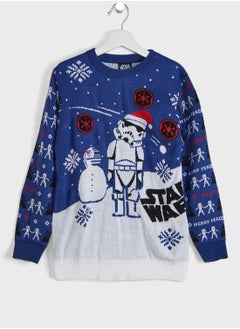 Buy Kids Starwars Christmas Sweater in UAE