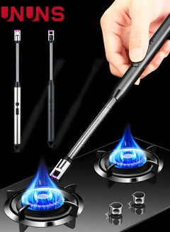 Buy Candle Lighter,Electric Arc Lighter,2PCS Windproof USB Rechargeable Electronic Plasma Arc Lighter With Safety Lock,LED Battery Indicator,Plasma Lighter Flameless for BBQ,Gas Stove in UAE