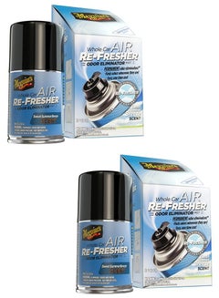 اشتري G16602 Whole Car Air Re-Fresher Odor Eliminator Mist Sweet Summer Breeze Scent 57g - Pack Of 2 Pcs في الامارات