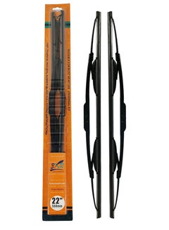 Buy Car Wiper Blades 22" 550mm Professional Grade 2 Pcs Set Universal Car Wiper Blades in Saudi Arabia