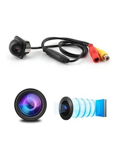 Buy Rear View Camera, Universal Car Reversing Camera Small Straw Hat Rear View Blind Zone Night Vision Camera ABS Black in UAE