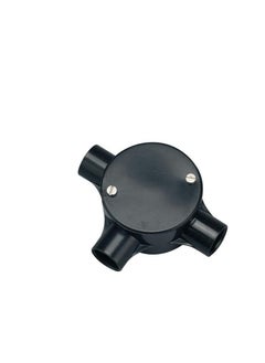 اشتري PVC Electrical Conduit Junction Box 20mm 3 Way Black في الامارات