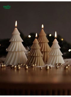 Buy 1pc 9cm Tall Ins Style Christmas Tree Candle, Home Decor, Christmas Decoration in Saudi Arabia