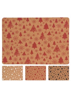 Buy Homesmiths Christmas Placemat Cork 40 x 30 cm Xmas Tree Assorted 1 Piece in UAE