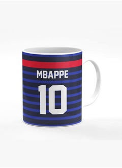 Buy Designer Printed Coffee Mug with Heavy Duty Handle 11oz Ceramic Personalised Gift Mugs Cup [Microwave Safe & Dishwasher Proof] -Football Team - France Player Name - Mbappe in UAE