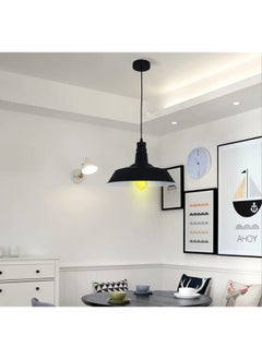 Buy 1039 Modern Vintage Pendant Light Fixture - Black Hanging Chandelier Ceiling Lights with Height Adjustable Cable for Kitchen and Dining Room in Saudi Arabia