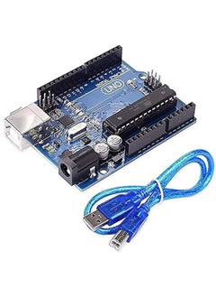 اشتري Uno R3 Development Board with USB Cable – Microcontroller Board for Arduino Projects, DIY Electronics & Prototyping في السعودية