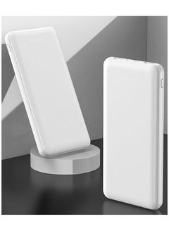 Buy JEEJPV 10000mAh power bank portable charger Type-C input/output compatible with iPhone. Samsung. Huawei. Xiaomi.white in Saudi Arabia