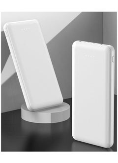 Buy JEEJPV 10000mAh power bank portable charger Type-C input/output compatible with iPhone. Samsung. Huawei. Xiaomi.white in Saudi Arabia