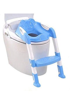 اشتري Baby Toddler Kids Potty Toilet Training Safety Adjustable Ladder Seat Chair Step (Blue) في السعودية