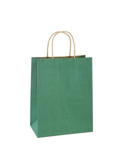 100-Pack Brown Kraft Gift Bags With Handles – 8.25x5.9x3.15 Inches, Eco-Friendly For Parties, Weddings, Shopping & Favors