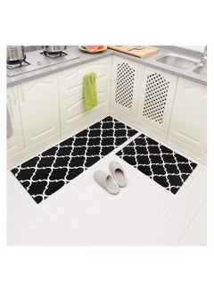 Buy 2pcs Printed Carpet Bath mat, Kitchen Waterproof non-Slip Washable Door Mat 50x80 + 80x120cm in UAE