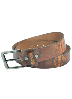 Buy Force Genuine Leather Belt Casual Printed 40MM HQFR-555 (Tan) by Milano Leather in UAE