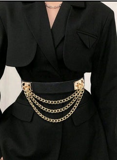 Buy Women Golden Chain Belt -Black in Egypt