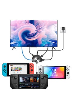 Buy Portable Dock with Ethernet Port, Fit for Steam Deck/ Nintendo Switch/ Nintendo Switch OLED, Portable TV Ethernet LAN Adapter for Steam Deck/Nintendo Switch/OLED with 2*USB, USB C Power in UAE