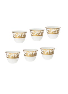 Buy A set of Saudi coffee cups, porcelain golden decor in Saudi Arabia