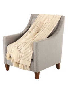 Buy Macey Cotton Throw, Beige – 152x127 cm in UAE