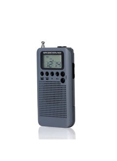 اشتري Foreign trade supply manufacturers supply portable external speaker mini AM FM two-band radio Grey في الامارات