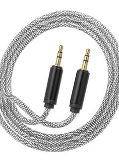 Buy 3.5 mm Jack Auxiliary Audio Cable For Car/Phone/Laptop V4424B_P Black in Saudi Arabia