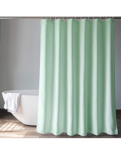 Buy Premium Shower Curtain Waterproof Thickened Polyester Fabric Durable Mildew Stain Resistant Stylish Curtain (180 x 180 cm) Green in UAE