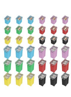 اشتري 36 Pcs Jcase Fuse Automotive Tall/Standard and Low Profile Jcase Box Shaped Fuses Assortment Kit (20A, 30A, 40A, 50A, 60A, 80A) for Ford Chevy/GM Nissan and Toyota Pickup Trucks Cars SUVs في السعودية