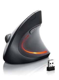 Buy Ergonomic Wireless Mouse, Vertical Gaming Mouse Ergonomic design - Prevention of mouse arm -Tennis elbow, 3 Adjustable DPI 3200/ 1600/ 1200 Levels for Laptop, PC, Desktop in UAE