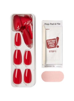 Buy Impress Color Nails Medium Coffin- Reddy or Not IMC510C in UAE