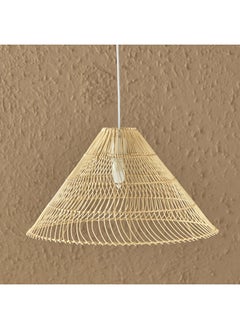 اشتري Stark Natural Rattan Shade Metal Pendant Lamp 50 x 150 x 50 cm في الامارات