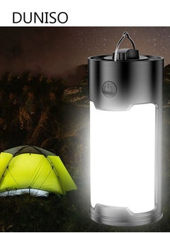 Buy LED Camping Lantern Rechargeable Camping Light With 1200mAh Power Bank, Emergency Lantern Flashlight Tent Light for Camping Power Outage Hurricane in UAE