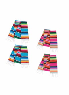 اشتري Mexican Table Runners 4 Pack 13.5 x 110 Inch Fiesta Party Decorations, Serape Tablecloth for Mexican Themed Party Decorations, Cinco De Mayo, Dia De Los Muertos Decor Day of the Dead Decorations في الامارات