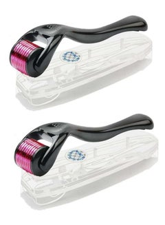 اشتري Roller Hair Growth Roller 2 Pcs Set 0.25mm & 0.5mm 540 Titanium Micro Needle Roller for Acne Spot Anti-Ageing Wrinkles Cellulite Scar Beard Growth Skin Care Roller With Storage Case 2pc 0.25mm & 0.5mm في الامارات