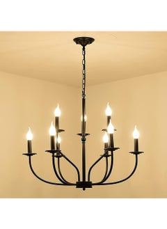 Buy 9 Light Farmhouse Chandelier Industrial Modern Chandelier Hanging Light Fixtures Hanging in Saudi Arabia