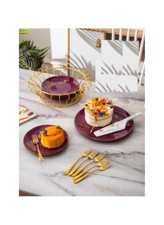 Buy La Maya 15-Piece Hexagon Round Cake Set Purple CP2-7(P) in Egypt