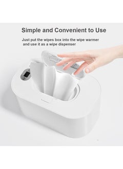 اشتري Baby Wipe Warmer Large Capacity Baby Wet Wipes Warmer Dispenser USB Powered Constant Temperature Heating في السعودية