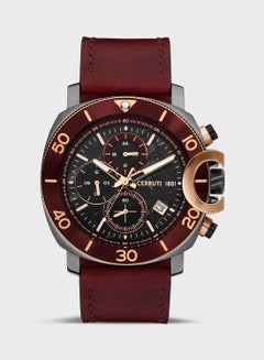 Buy Positano Leather Strap Analog Watch. in UAE
