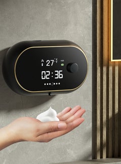 Buy Wall-mounted USB Auto Liquid Smart Sensor Soap Dispenser Waterproof Rechargeable Automatic Foaming Touchless Soap Dispenser For Bathroom Kitchen Washroom in Saudi Arabia