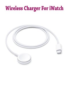Buy Apple Watch Magnetic Wirless Fast Charger to USB-C Cable - White in Saudi Arabia