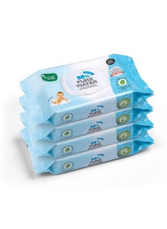 اشتري 98% Water Based Wipes 60 Pcs Per Pack ; Plant Derived Fabric ; Mildly Scented I Pack Of 4 في الامارات