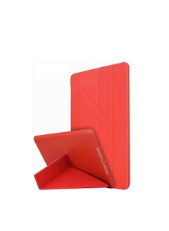 Buy Case for iPad 9.7 inch - iPad Air 1 2013 / iPad Air 2 2014 - Leather Case with Soft TPU Back and 5 in 1 Pencil Holder (Red) in Egypt