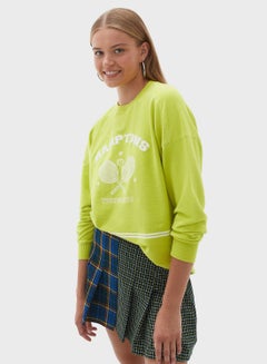 Buy Printed Round Neck Sweatshirt in Saudi Arabia