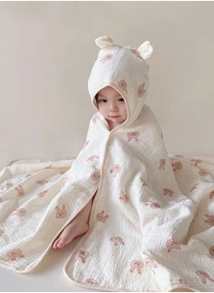 Buy Baby Kids Hooded Bath Towel Fast Water Absorption Soft and Skin-friendly Baby Quilt 70*130cm±2cm in UAE