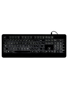 Buy USB Wired Keyboard - English Black in Saudi Arabia