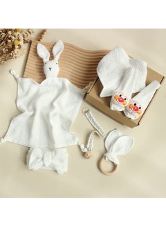 Buy Baby Gift Set for Newborn, Baby Shower Gifts for Boys & Girls - 6 PCS Newborn Baby Essentials Baby Bath Set with Baby Blanket Baby Rattle - New Born Baby Girls Gift & Baby Boy Gifts in Saudi Arabia