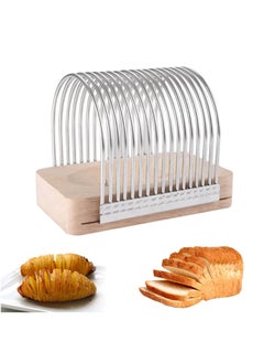 Buy Bread Slicer, Toast Cutting Guide for Homemade Bread, Slicing Guide, Fixed Stainless Steel Food Enjoy Like Bagel, Sourdough, Cake in UAE